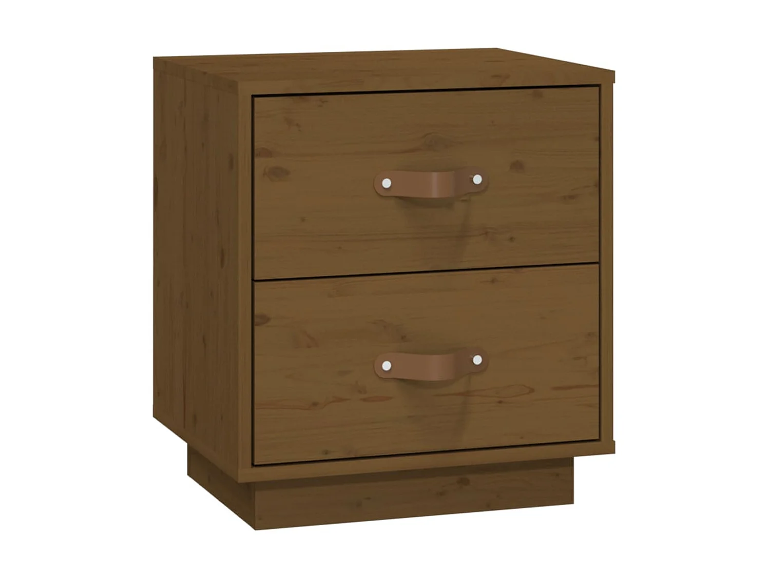 2er-Set Nachttische Nachtschrank Honigbraun 40x34x45 cm Massivholz Kiefer -RN67503