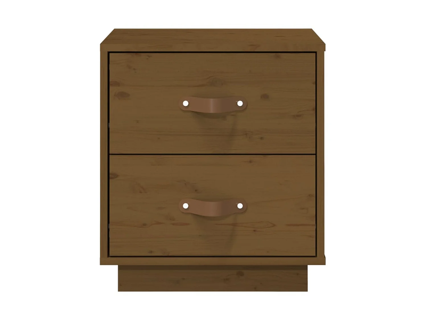 2er-Set Nachttische Nachtschrank Honigbraun 40x34x45 cm Massivholz Kiefer -RN67503