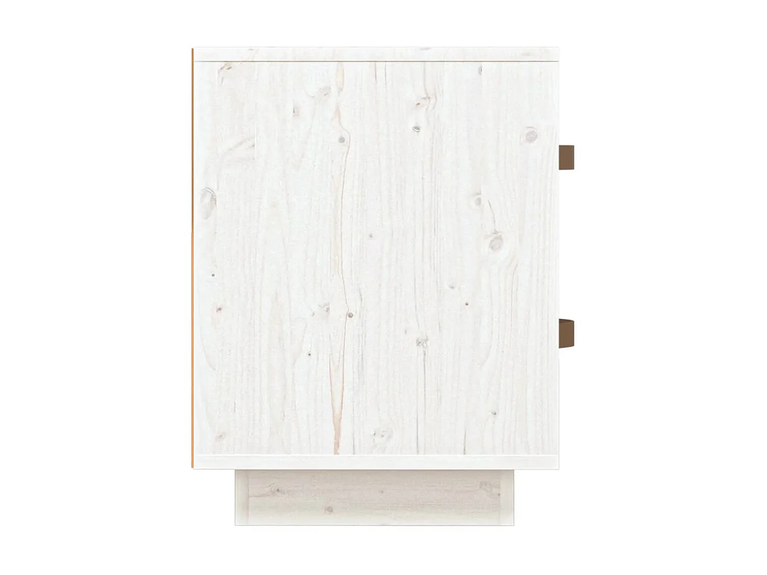 Nachttisch Nachtschrank Weiß 40x34x45 cm Massivholz Kiefer -RN61174