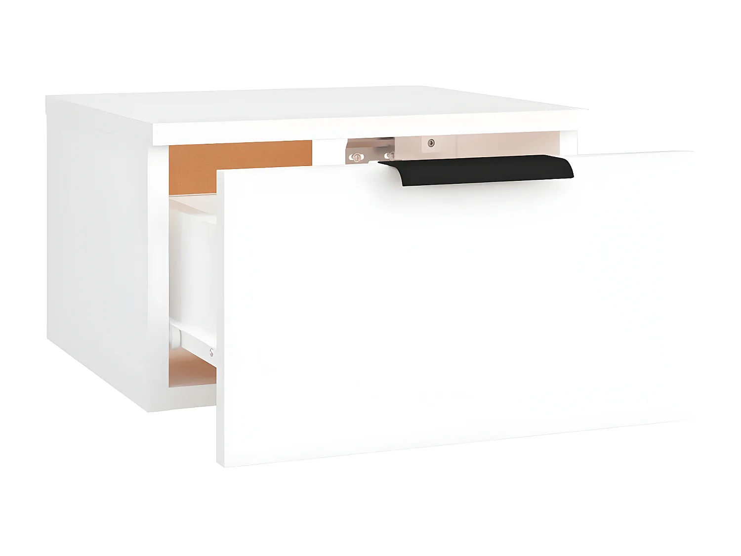 Wand-Nachttisch Nachtschrank Weiß 34x30x20 cm -RN94759