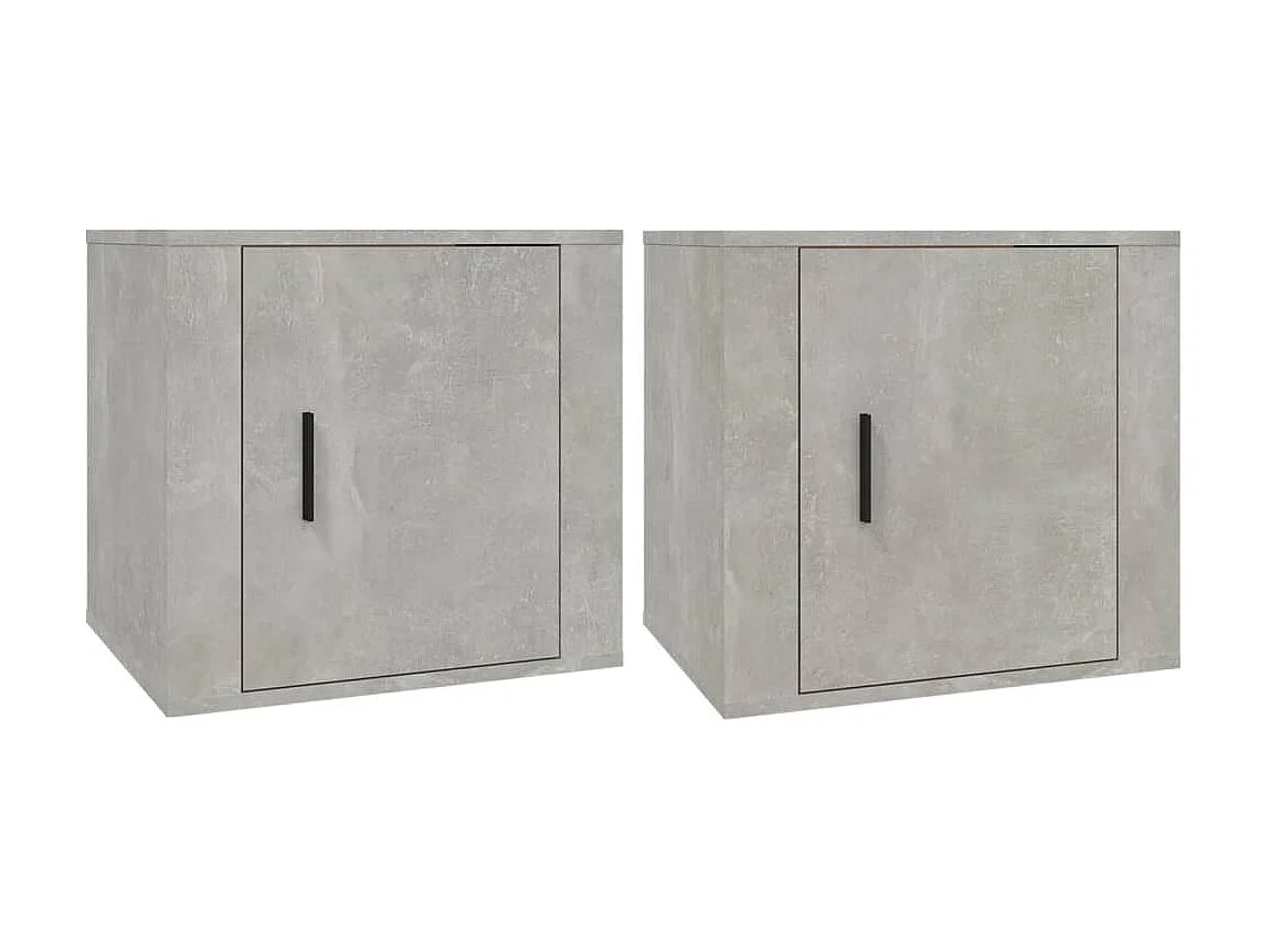 2er-Set Nachttische Nachtschrank Betongrau 50x39x47 cm -RN68937