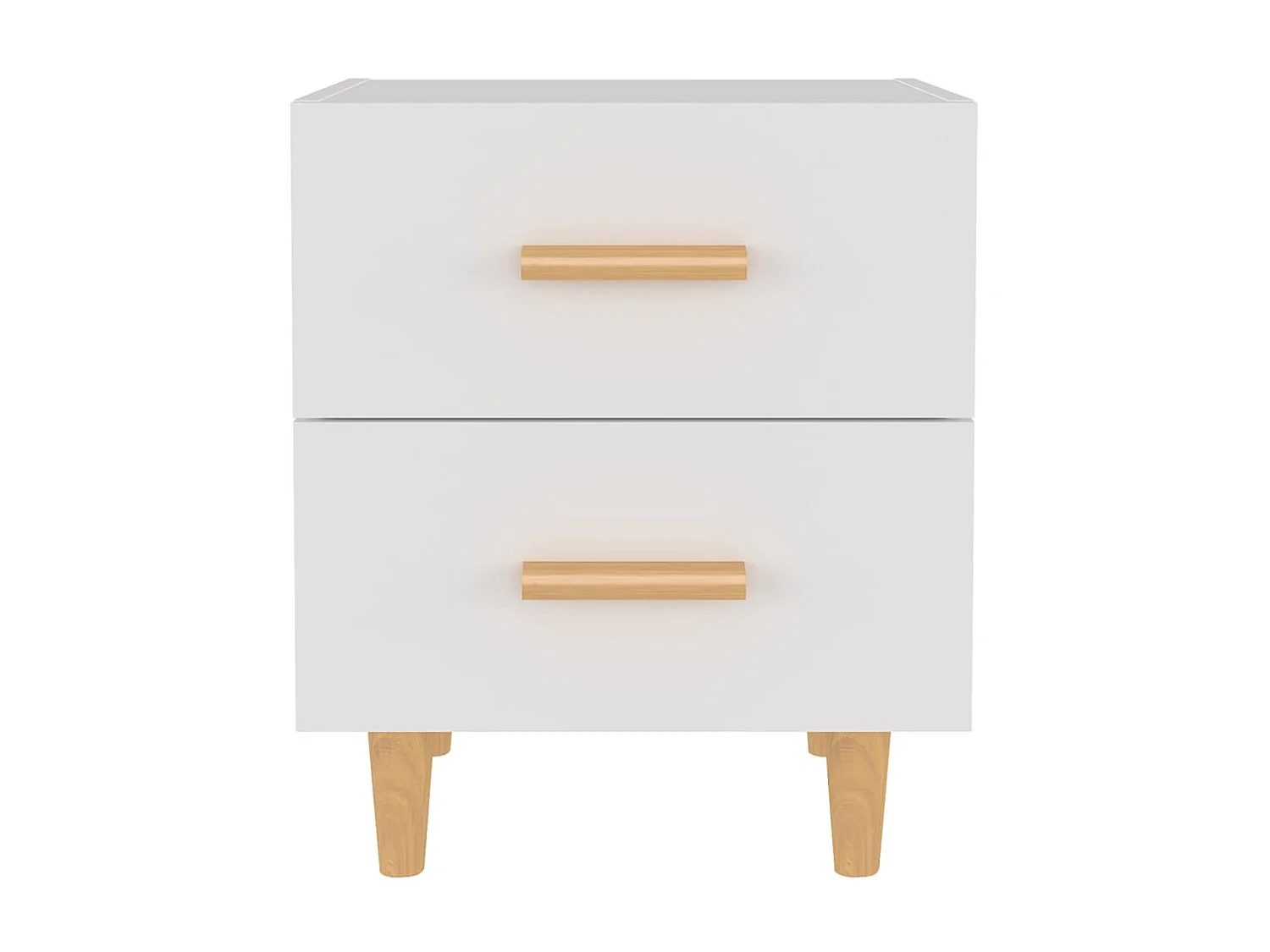 2er-Set Nachttische Nachtschrank Weiß 40x35x47,5 cm -RN30727