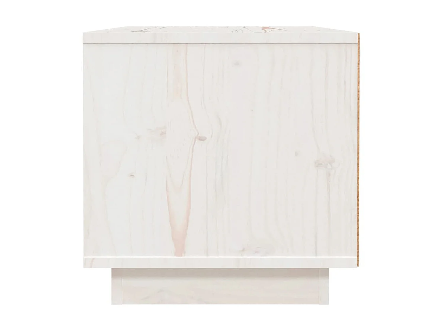 Nachttisch Nachtschrank Weiß 40x34x35 cm Massivholz Kiefer -RN96842