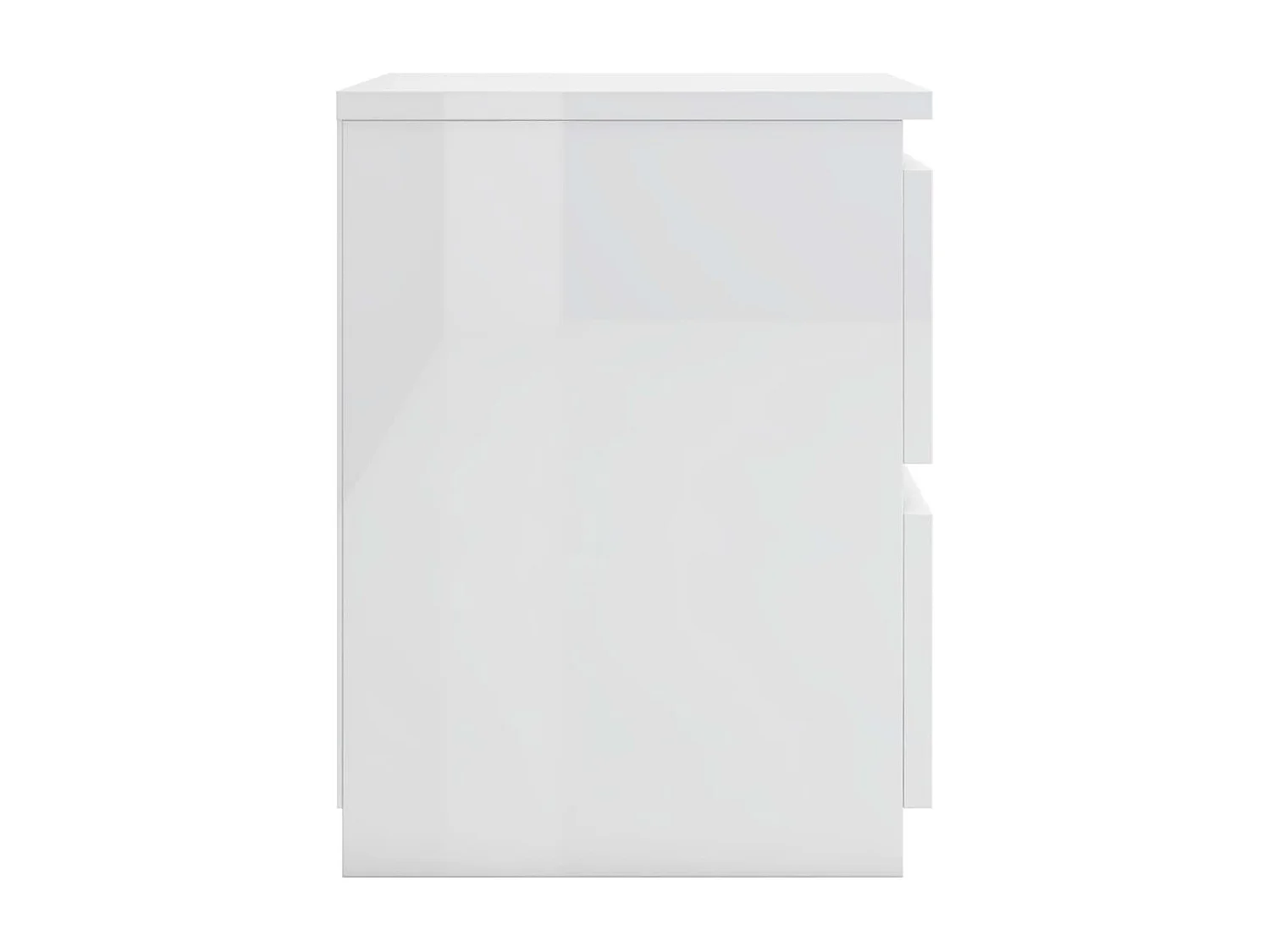 Nachttisch Nachtschrank Hochglanz-Weiß 30x30x40 cm Holzwerkstoff -RN67760