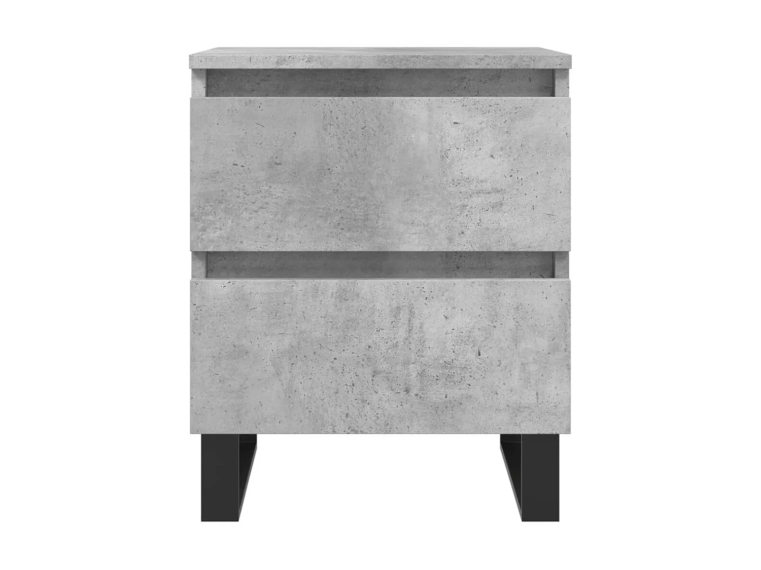 2er-Set Nachttische Nachtschrank Betongrau 40x35x50 cm Holzwerkstoff -RN22550