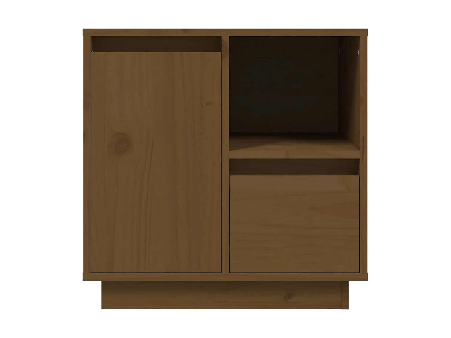 Nachttisch Nachtschrank Honigbraun 50x34x50 cm Massivholz Kiefer -RN60248