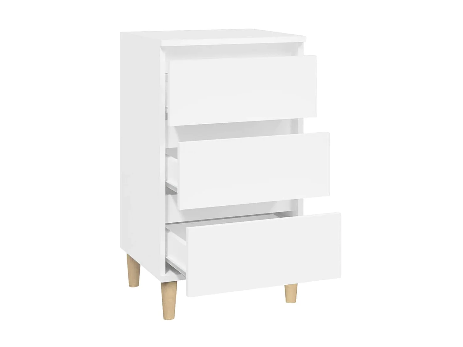 Nachttisch Nachtschrank Weiß 40x35x70 cm Holzwerkstoff -RN88352