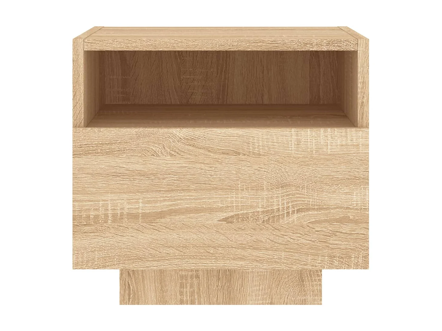 Nachttisch Nachtschrank mit LED-Leuchten Sonoma Eiche 40x39x37 cm -RN47814