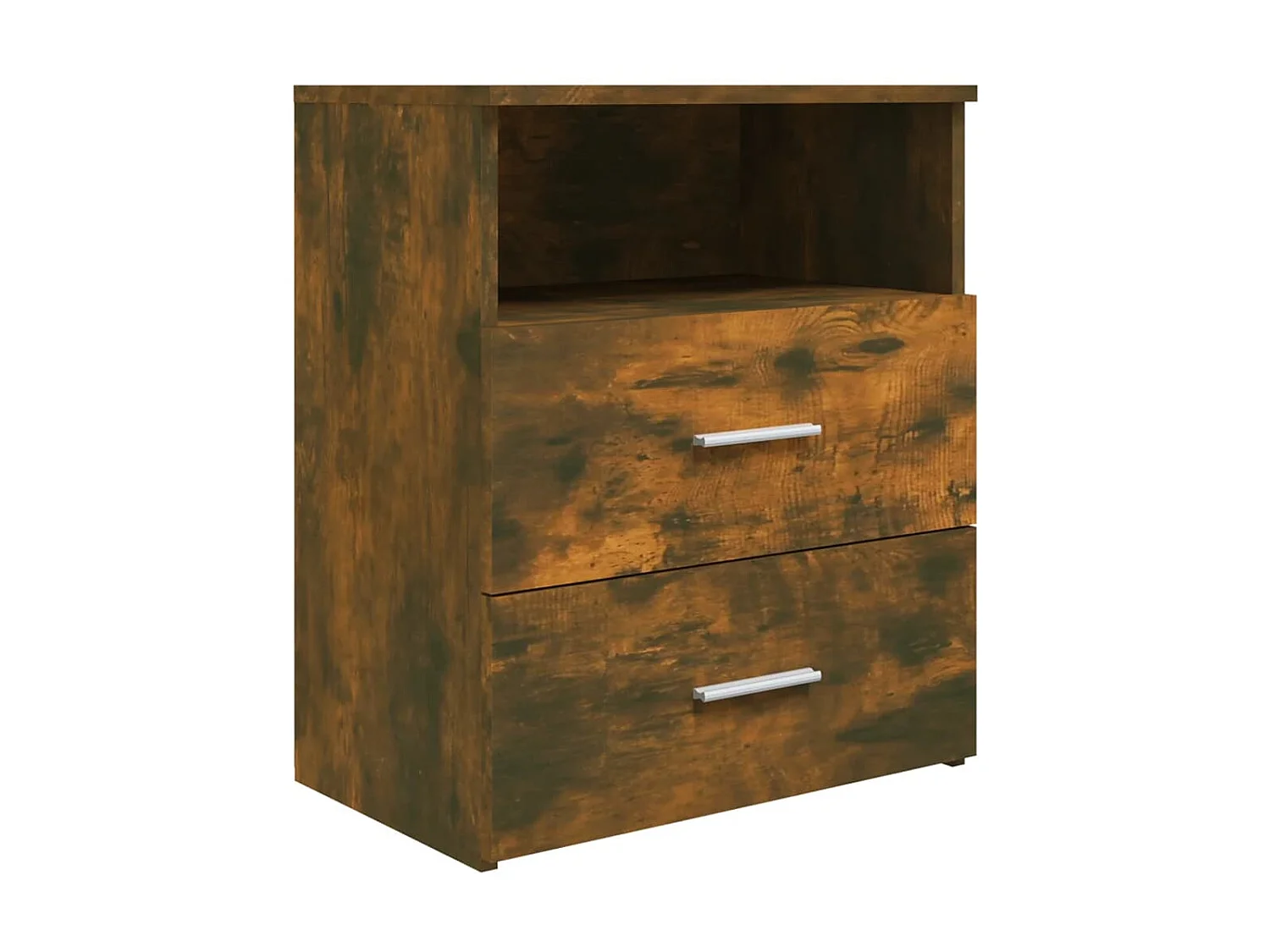 2er-Set Nachttische Nachtschrank Räuchereiche 50x32x60 cm -RN93565