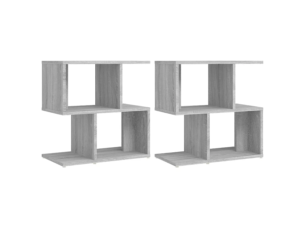 2er-Set Nachttische Nachtschrank Grau Sonoma 50x30x51,5 cm Holzwerkstoff -RN19900