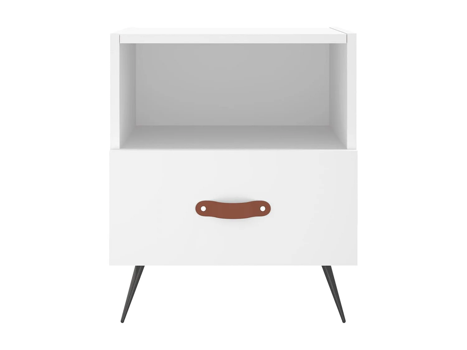 2er-Set Nachttische Nachtschrank Weiß 40x35x47,5 cm Holzwerkstoff -RN88112