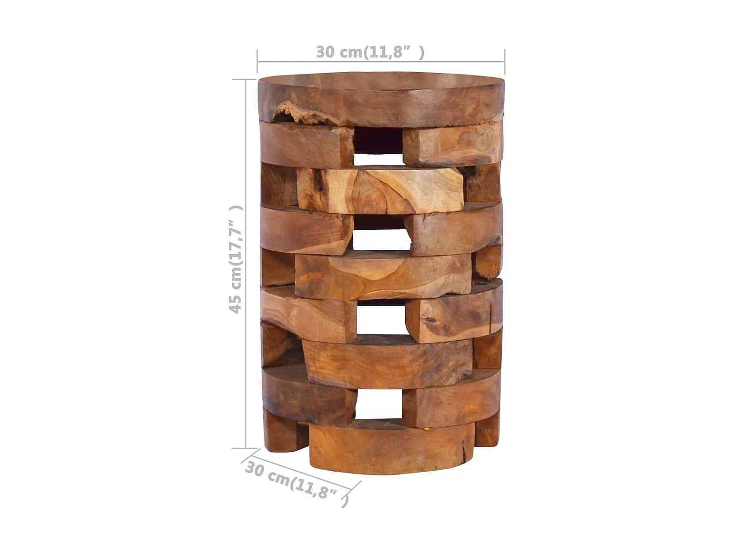 Nachttisch Nachtschrank 30x30x45 cm Massivholz Teak -RN93011