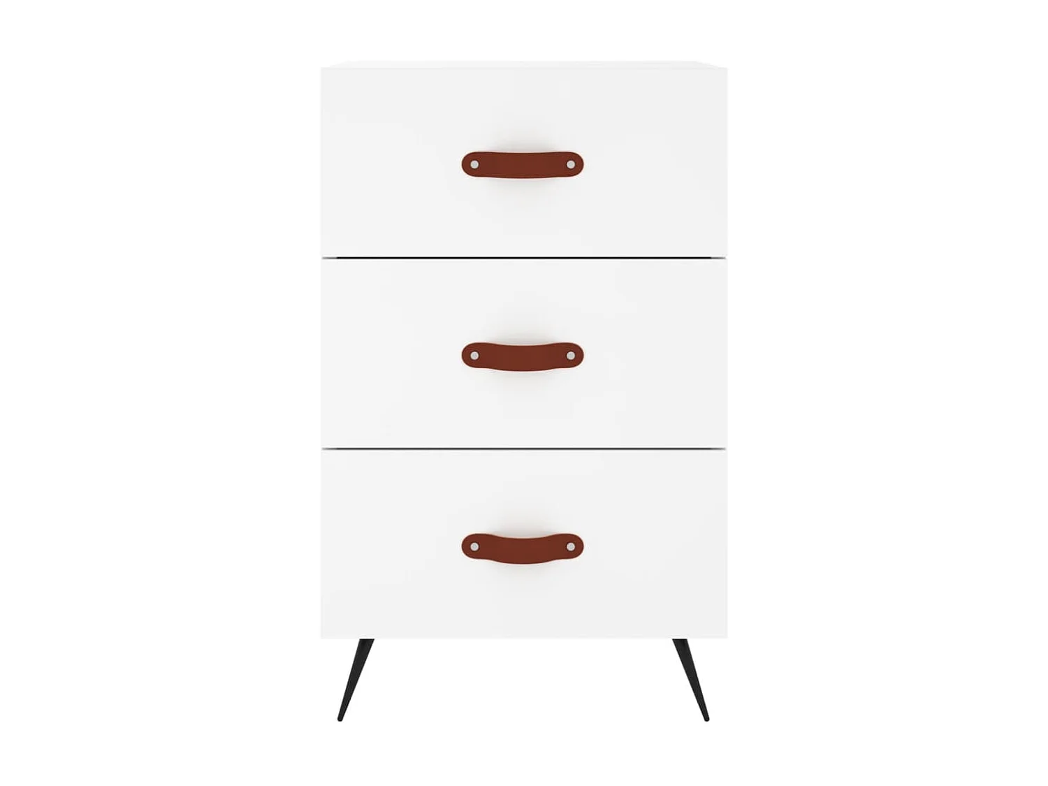 Nachttisch Nachtschrank Weiß 40x40x66 cm Holzwerkstoff -RN78097