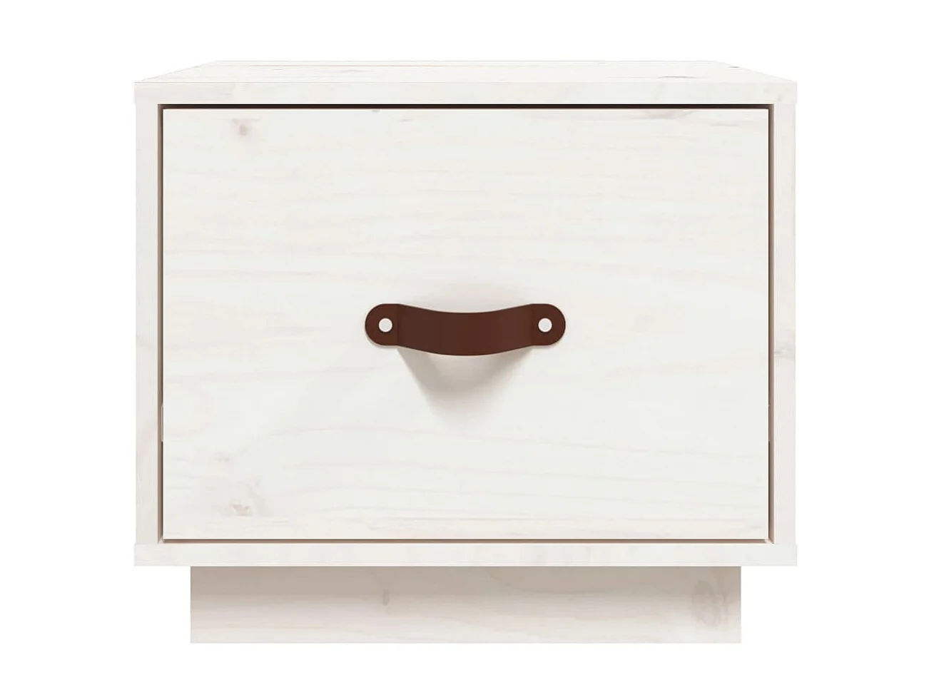 2er-Set Nachttische Nachtschrank Weiß 40x34x35 cm Massivholz Kiefer -RN30022