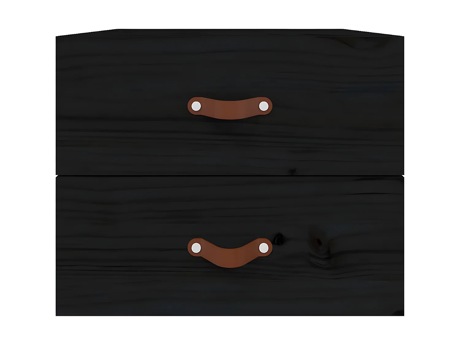 2er-Set Wand-Nachttische Nachtschrank Schwarz 50x36x40 cm -RN57859