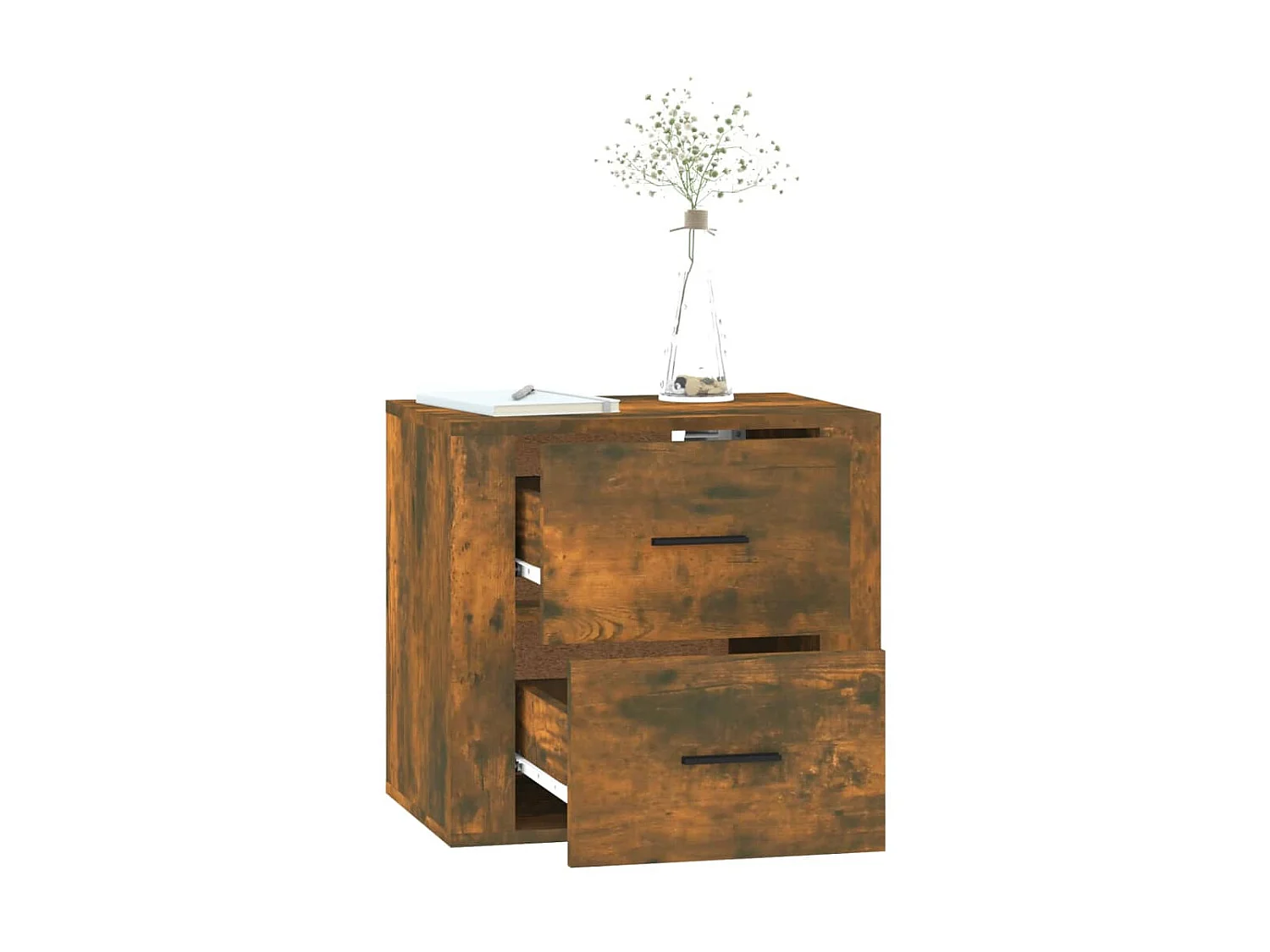 Wand-Nachttisch Nachtschrank Räuchereiche 50x36x47 cm -RN40803