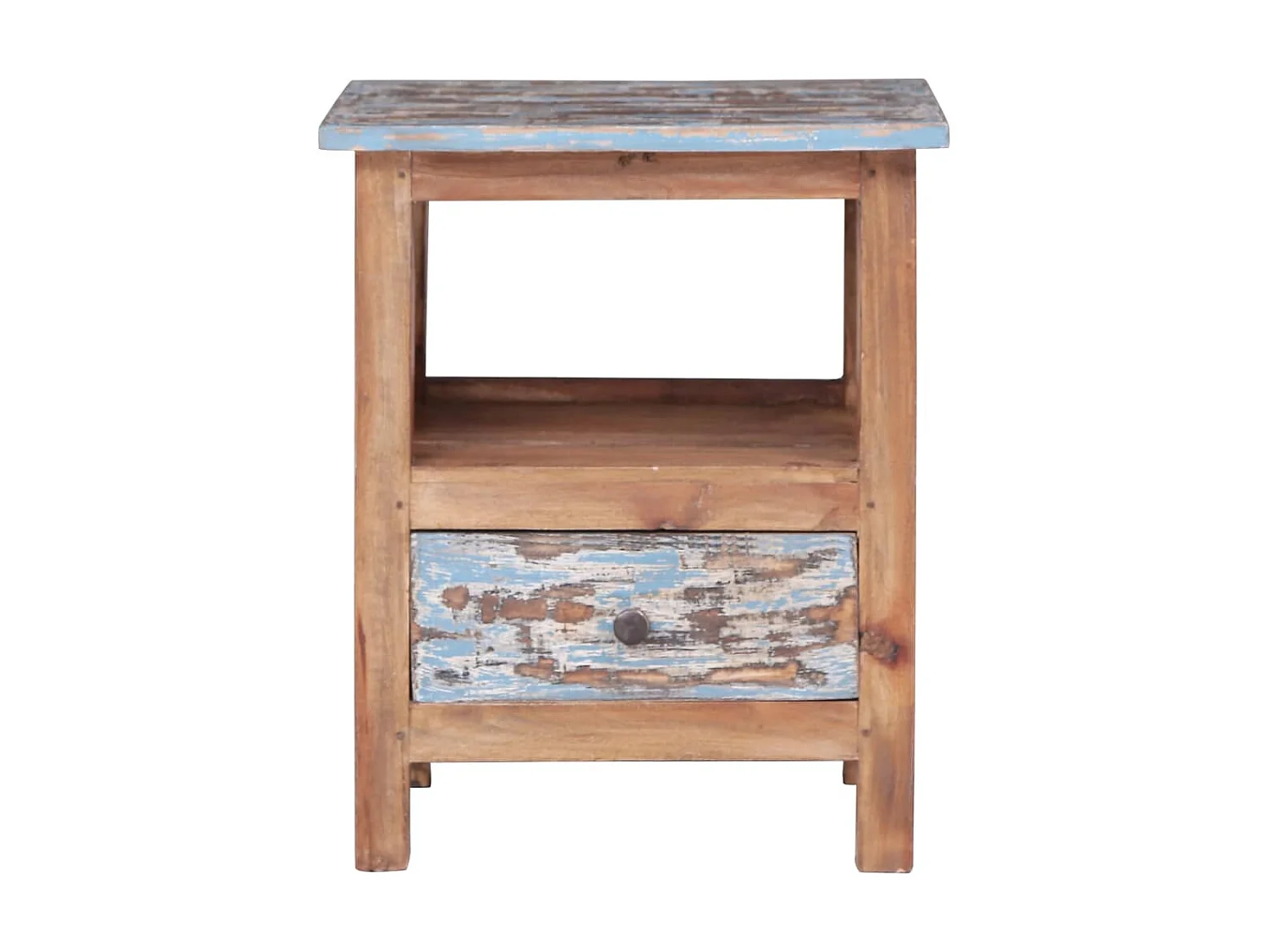 Nachttisch Nachtschrank 41x30x50 cm Altholz Massiv -RN71994