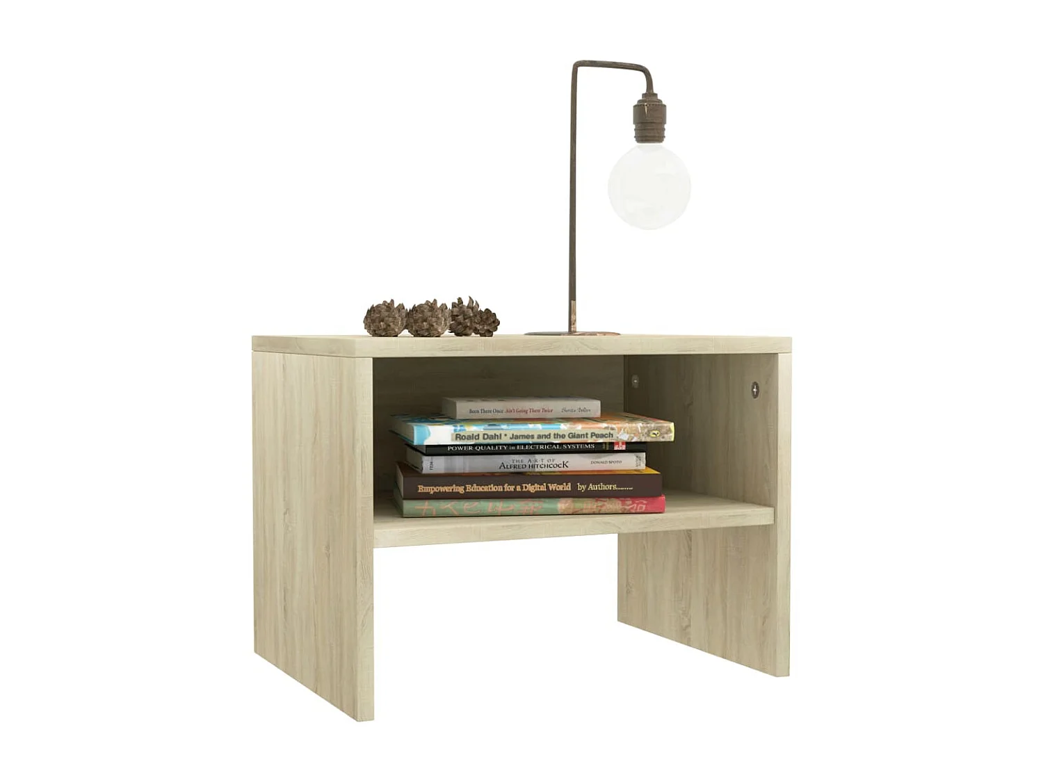 2er-Set Nachttische Nachtschrank Sonoma-Eiche 40x30x30 cm Holzwerkstoff -RN54600