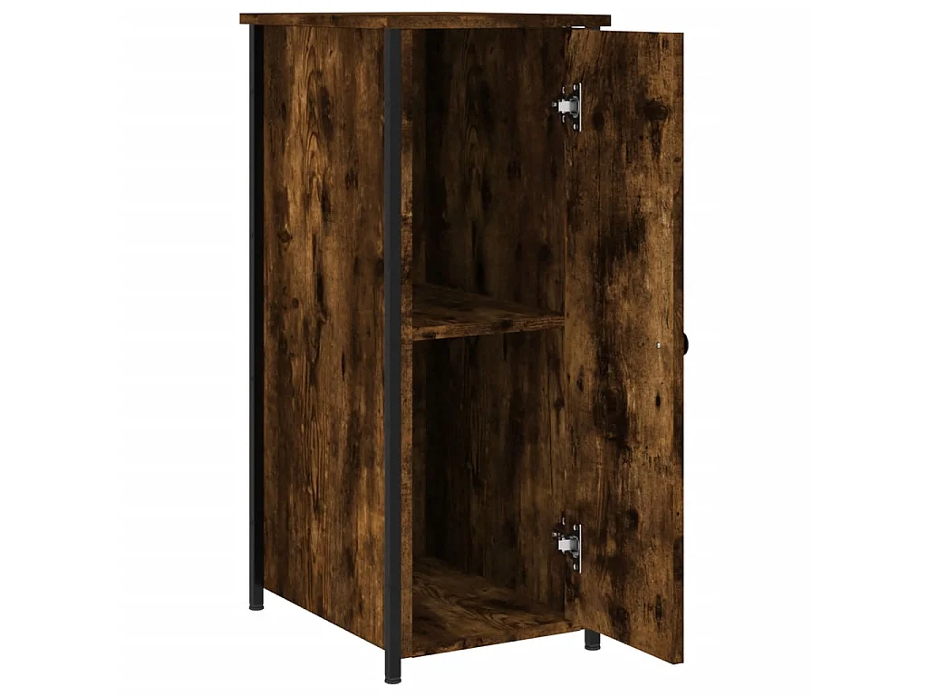 Nachttisch Nachtschrank Räuchereiche 32x42x80 cm Holzwerkstoff -RN28067