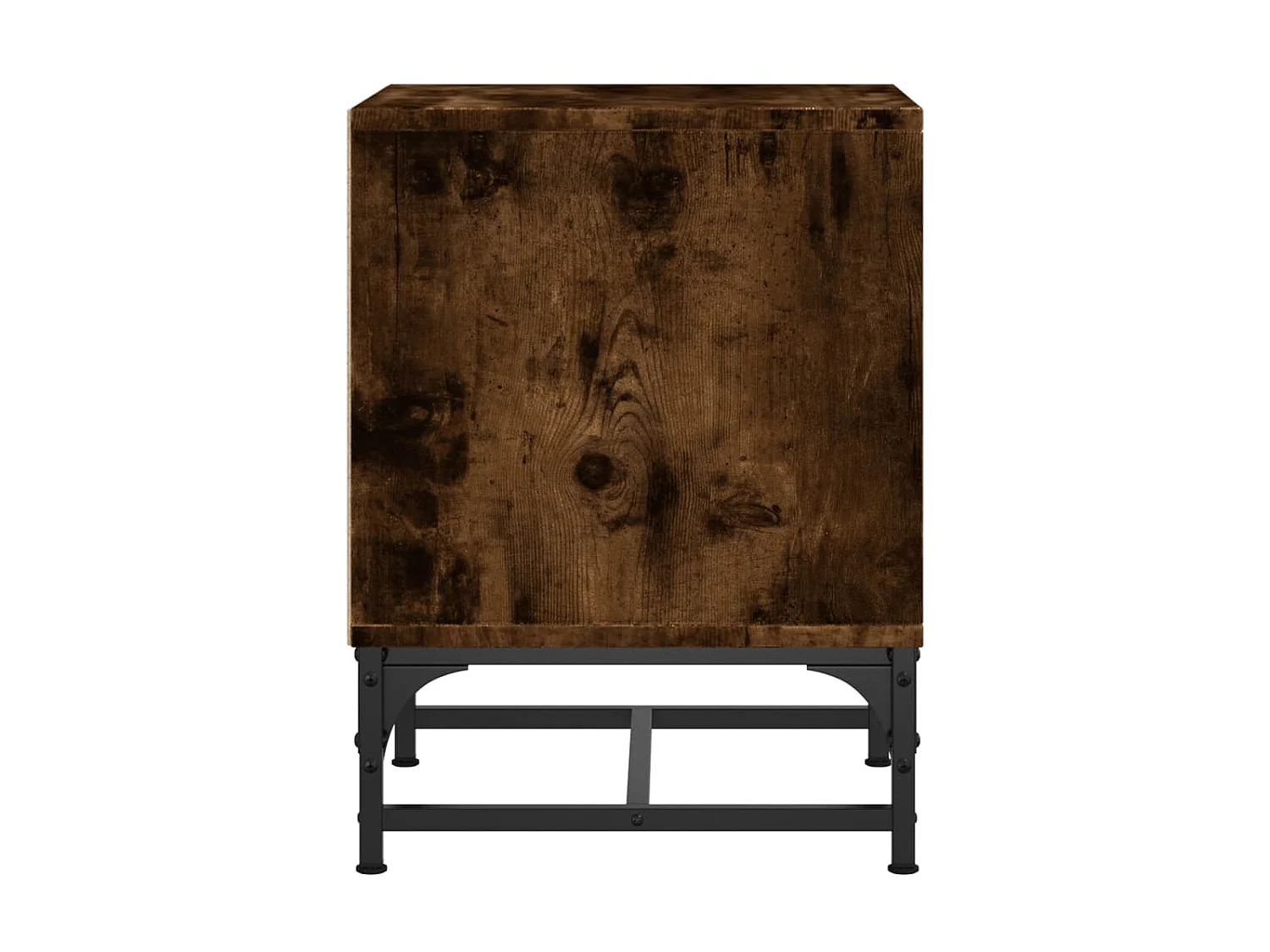 Nachttisch Nachtschrank mit Glastür Räuchereiche 35x37x50 cm -RN26236