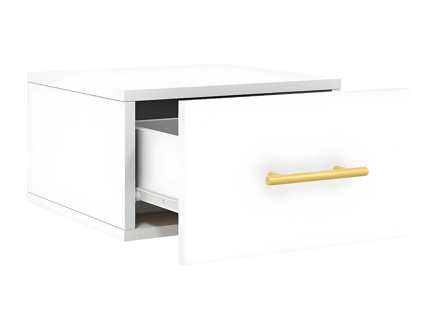 Wand-Nachttisch Nachtschrank Weiß 35x35x20 cm -RN55369