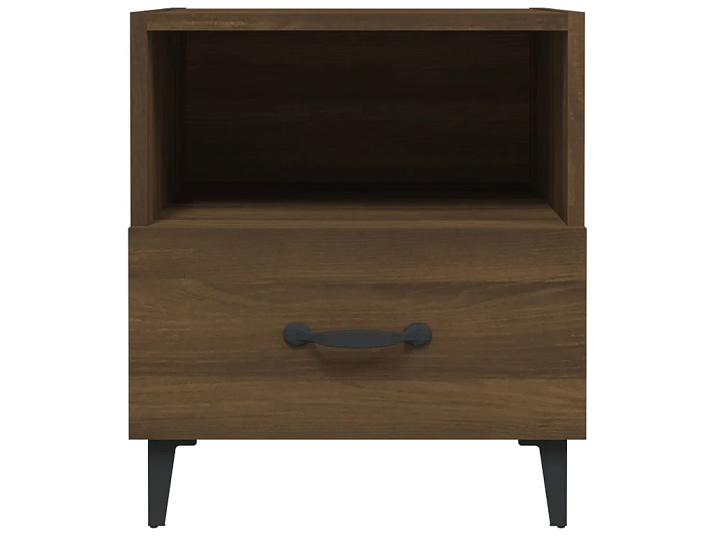 2er-Set Nachttische Nachtschrank Braun Eichen-Optik Holzwerkstoff -RN55189