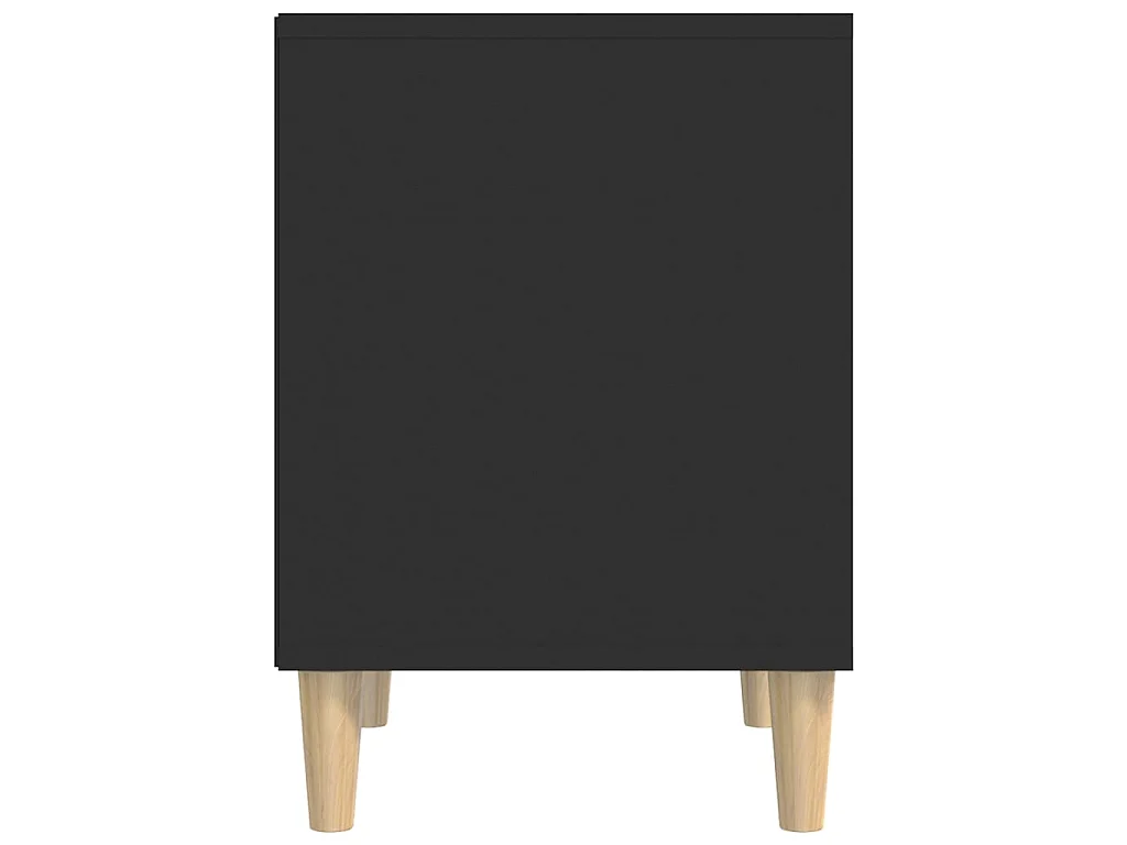 2er-Set Nachttische Nachtschrank Schwarz 40x35x50 cm -RN96813