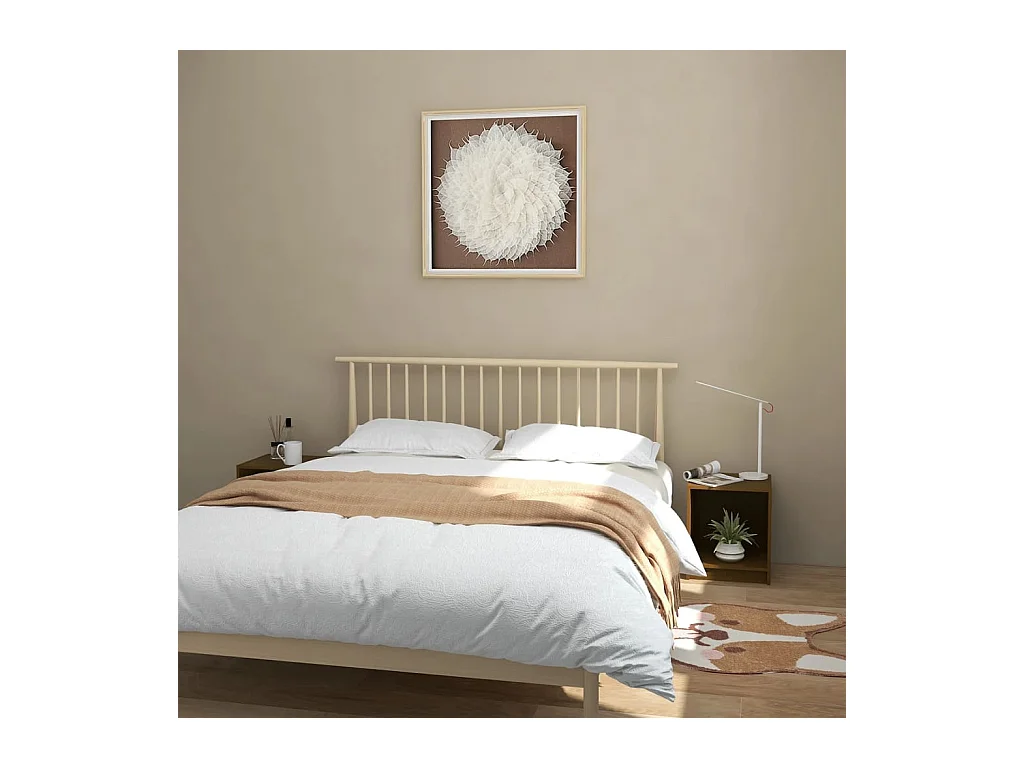 2er-Set Nachttische Nachtschrank Honigbraun 35,5x33,5x41,5 Massivholz Kiefer -RN75253