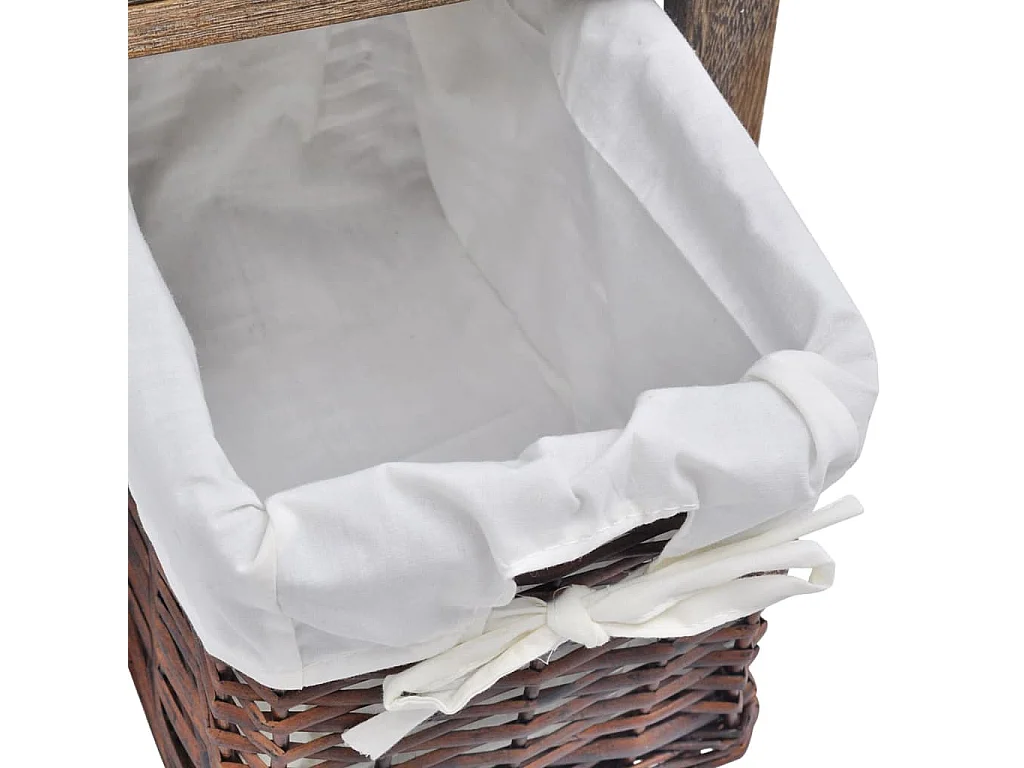 2er-Set Nachttische Nachtschrank Holz Braun -RN10269