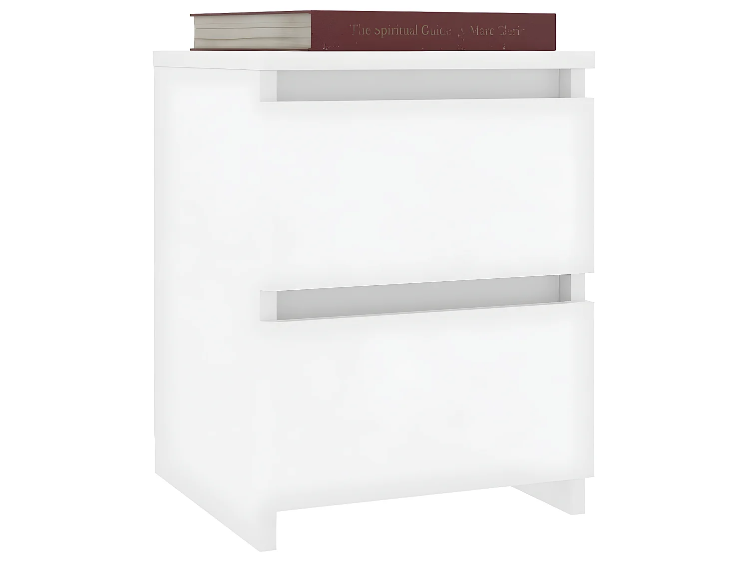 2er-Set Nachttische Nachtschrank Weiß 30x30x40 cm Holzwerkstoff -RN84798