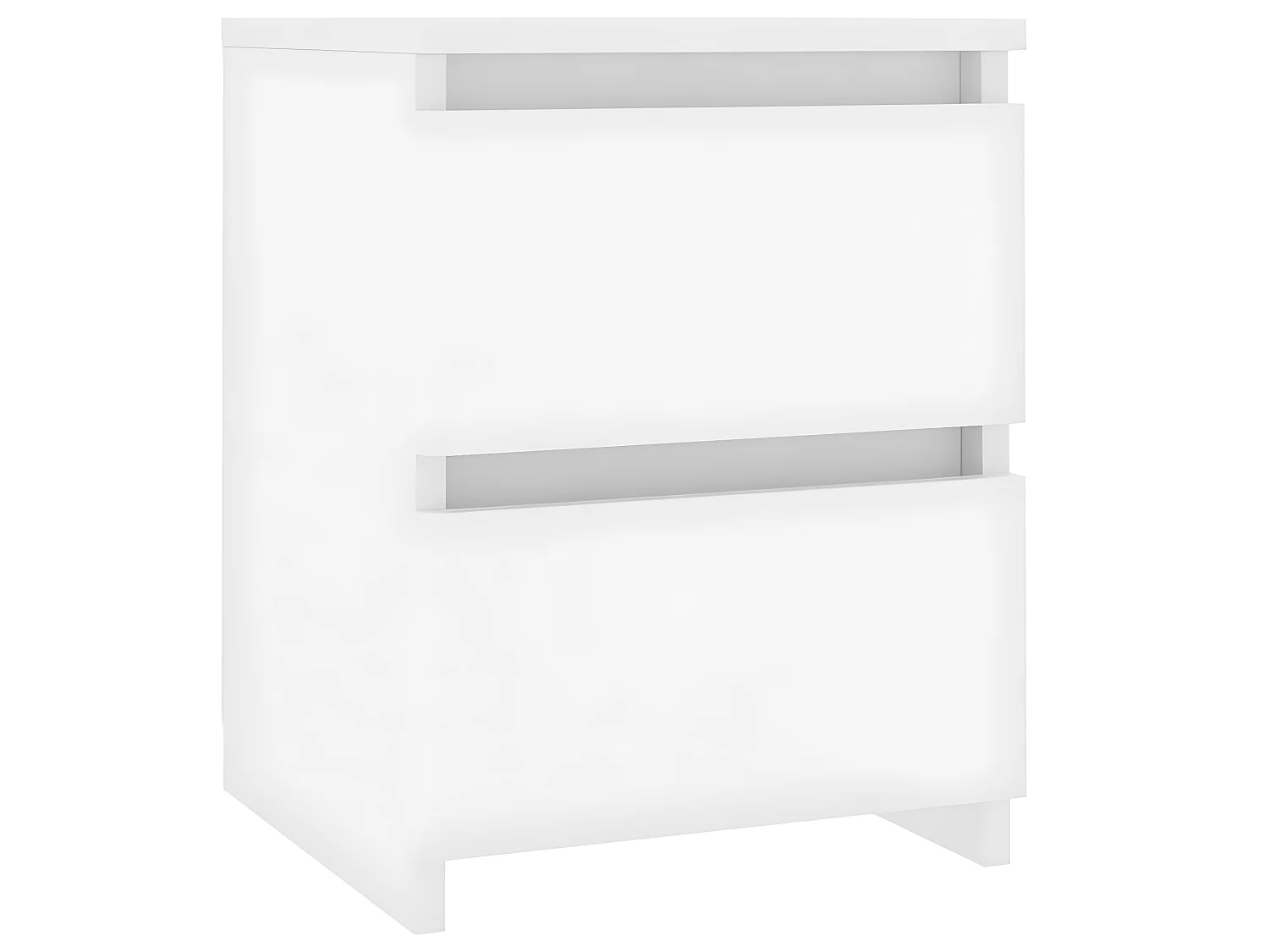 2er-Set Nachttische Nachtschrank Weiß 30x30x40 cm Holzwerkstoff -RN84798