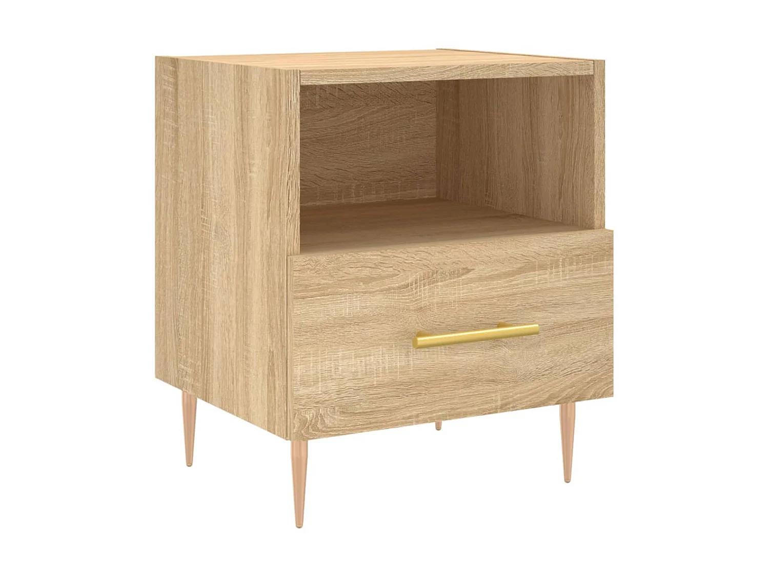 2er-Set Nachttische Nachtschrank Sonoma-Eiche 40x35x47,5 cm Holzwerkstoff -RN84206