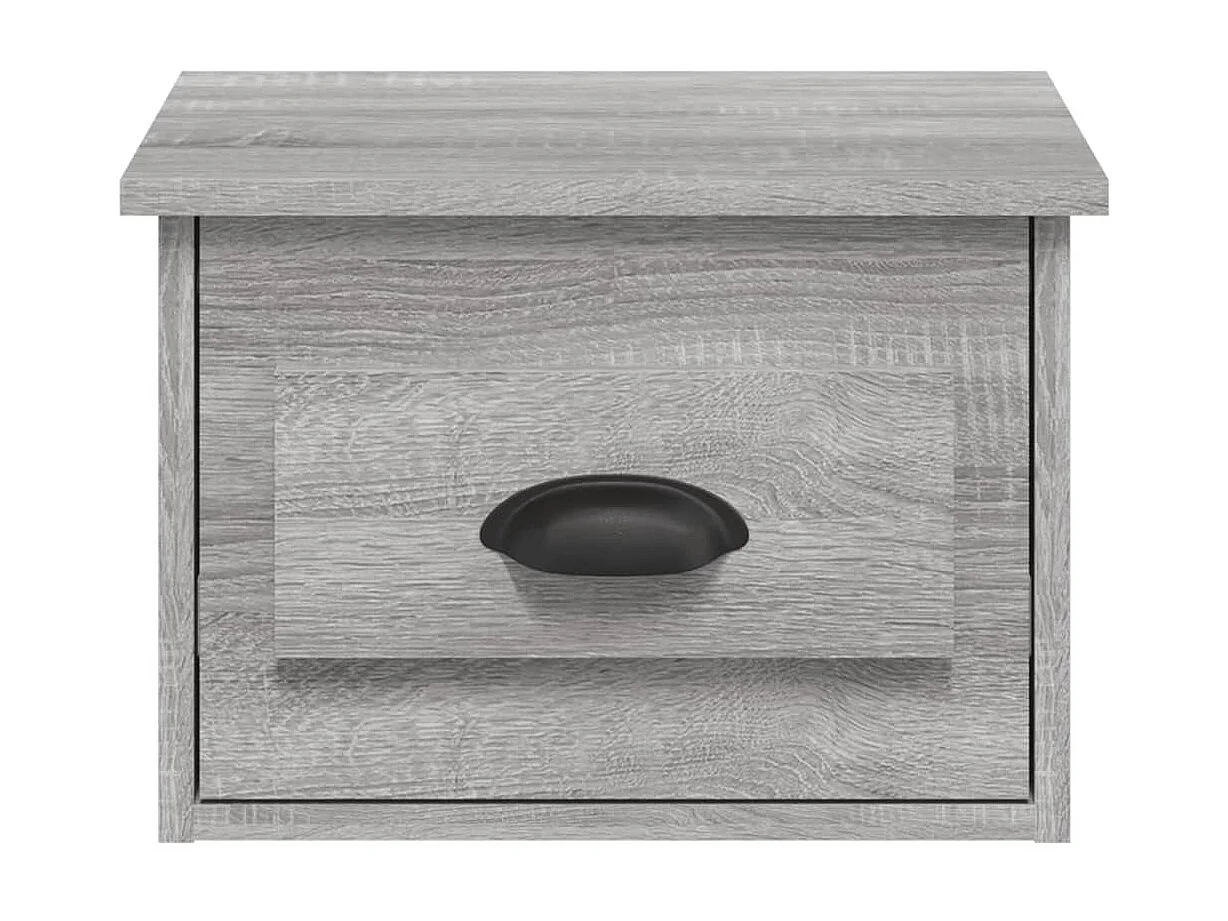 Wand-Nachttisch Grau Nachtschrank Sonoma 41,5x36x28 cm -RN53896