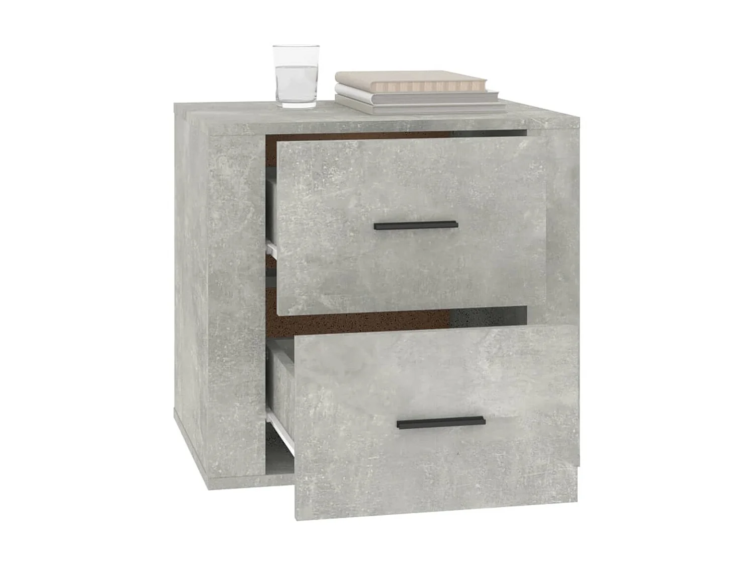 Nachttisch Betongrau Nachtschrank 50x39x47 cm -RN99112