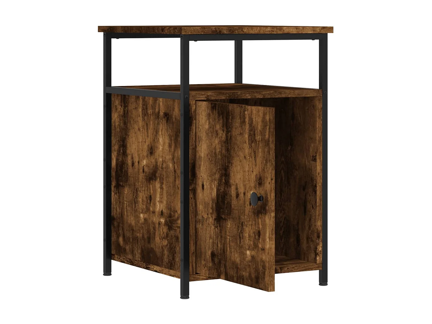 Nachttisch Nachtschrank Räuchereiche 40x42x60 cm Holzwerkstoff -RN46928