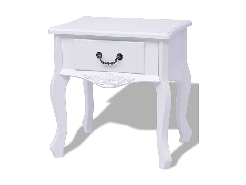 Nachttisch Nachtschrank Weiß MDF -RN28846