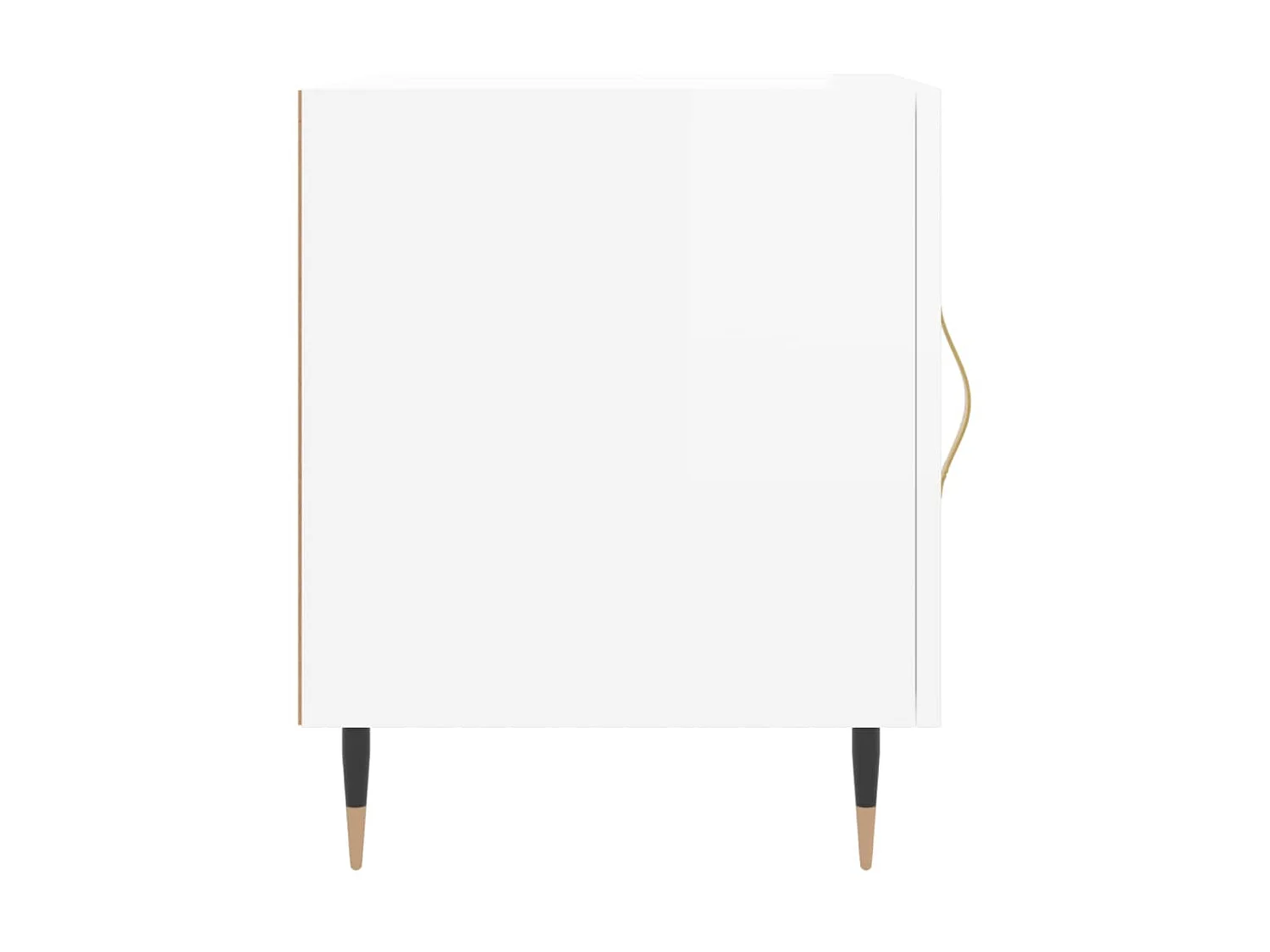 2er-Set Nachttische Nachtschrank Hochglanz-Weiß 40x40x50 cm Holzwerkstoff -RN44152