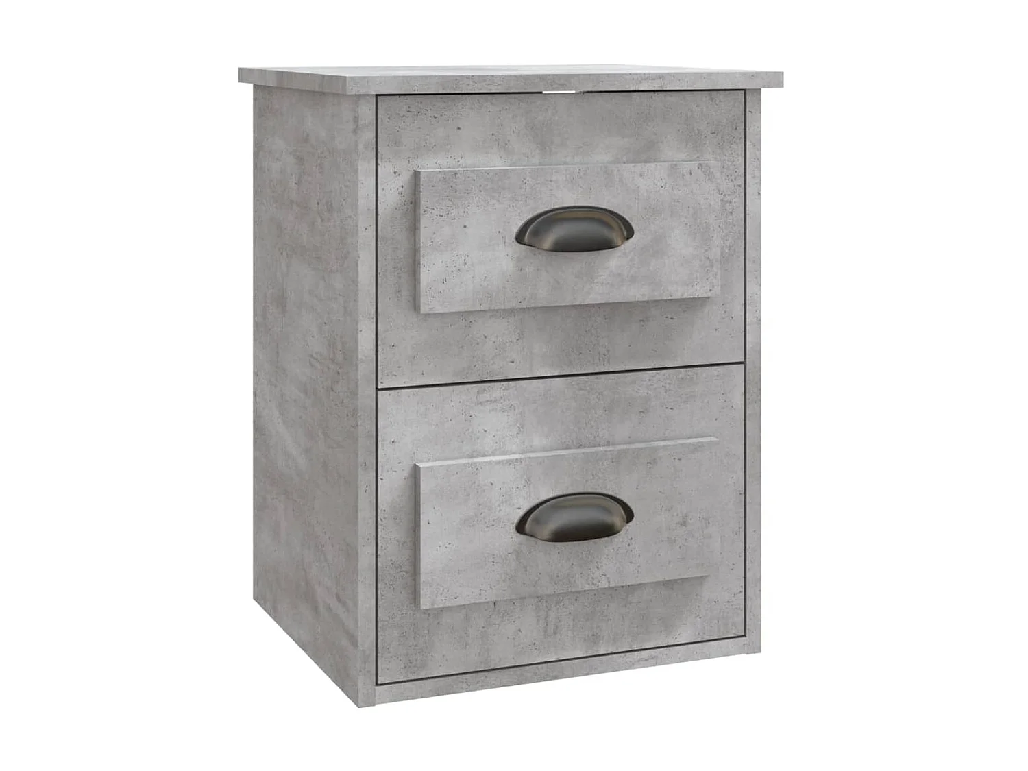2er-Set Wand-Nachttische Nachtschrank Betongrau 41,5x36x53 cm -RN54340