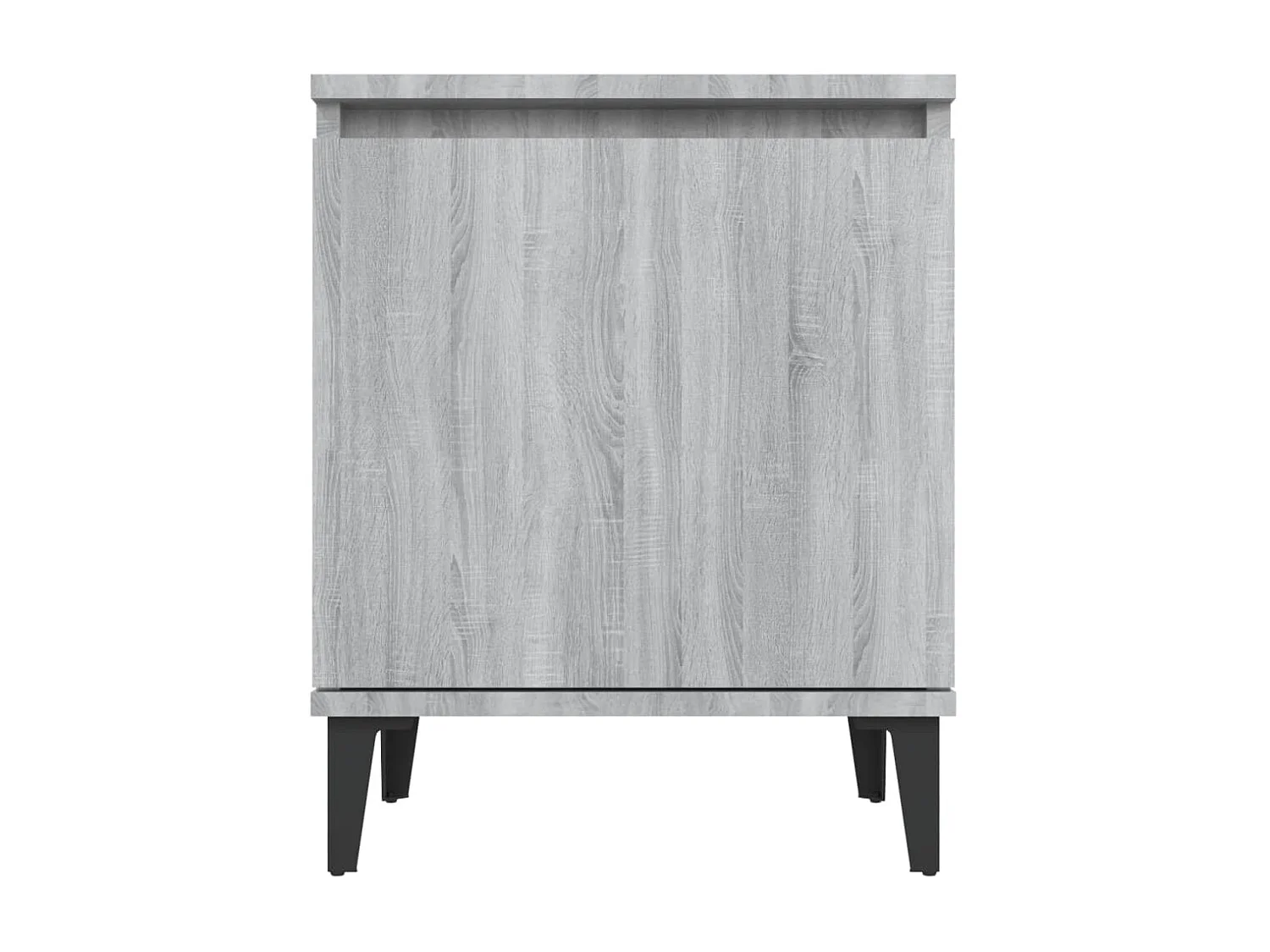 Nachttisch Nachtschrank mit Metallbeinen Grau Sonoma-Eiche 40x30x50 cm -RN98978
