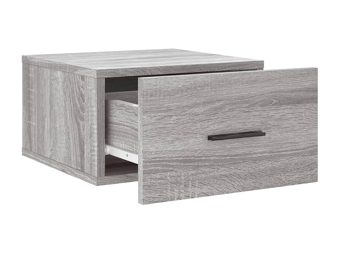 2er-Set Wand-Nachttische Nachtschrank Grau Sonoma 35x35x20 cm -RN57460