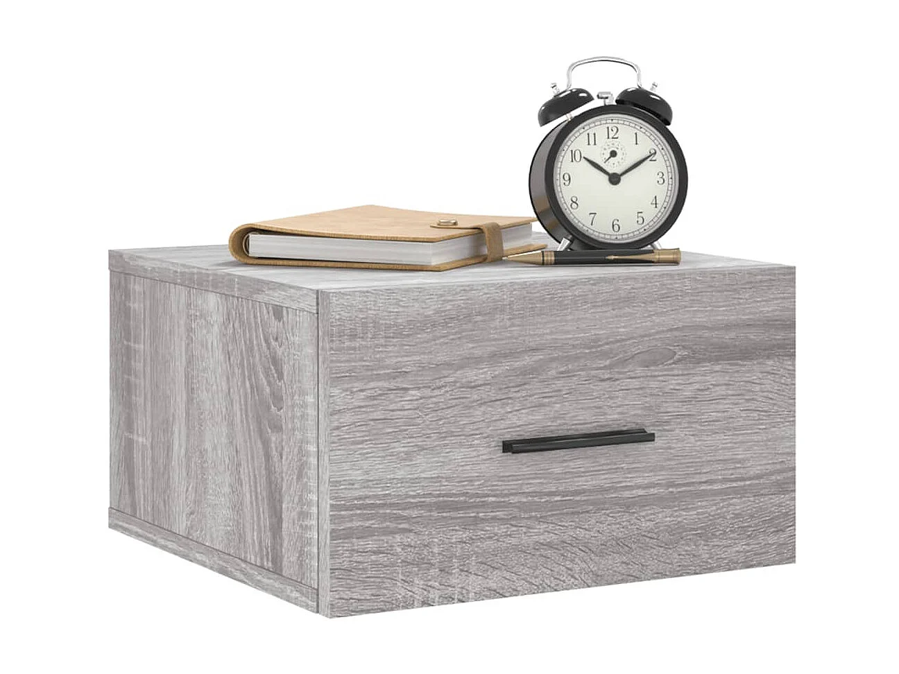 2er-Set Wand-Nachttische Nachtschrank Grau Sonoma 35x35x20 cm -RN57460