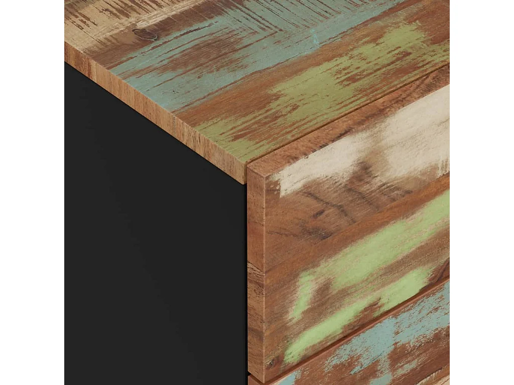 Nachttisch Nachtschrank 50x33x62 cm Altholz Massiv & Holzwerkstoff -RN80276