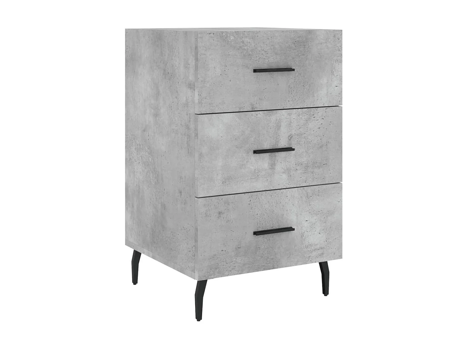 Nachttisch Betongrau Nachtschrank 40x40x66 cm Holzwerkstoff -RN31143