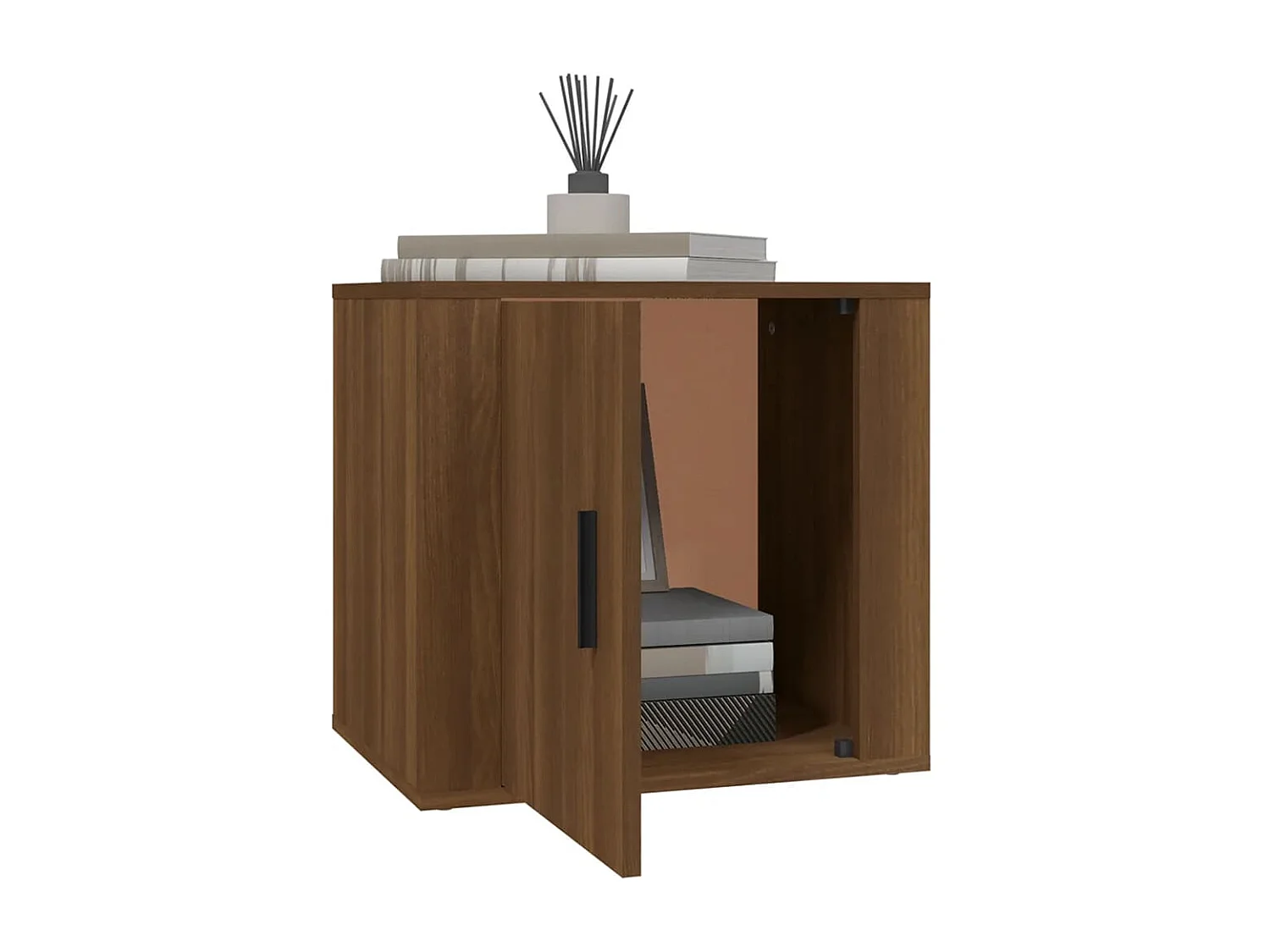 2er-Set Nachttische Nachtschrank Braun Eichen-Optik 50x39x47 cm -RN59478