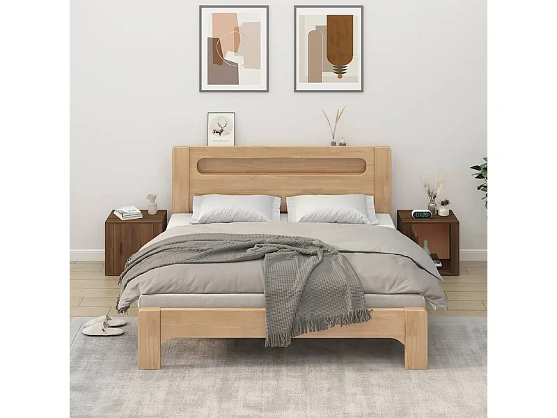 2er-Set Nachttische Nachtschrank Braun Eichen-Optik 50x39x47 cm -RN59478