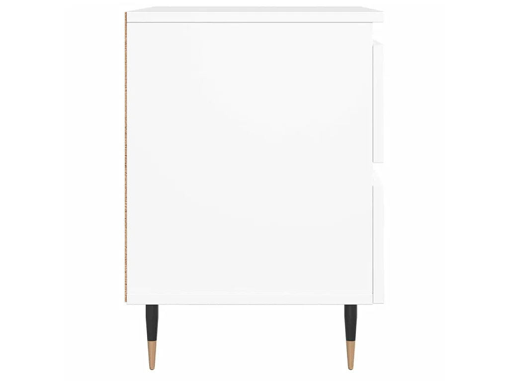 Nachttisch Nachtschrank Weiß 40x35x50 cm Holzwerkstoff -RN55087