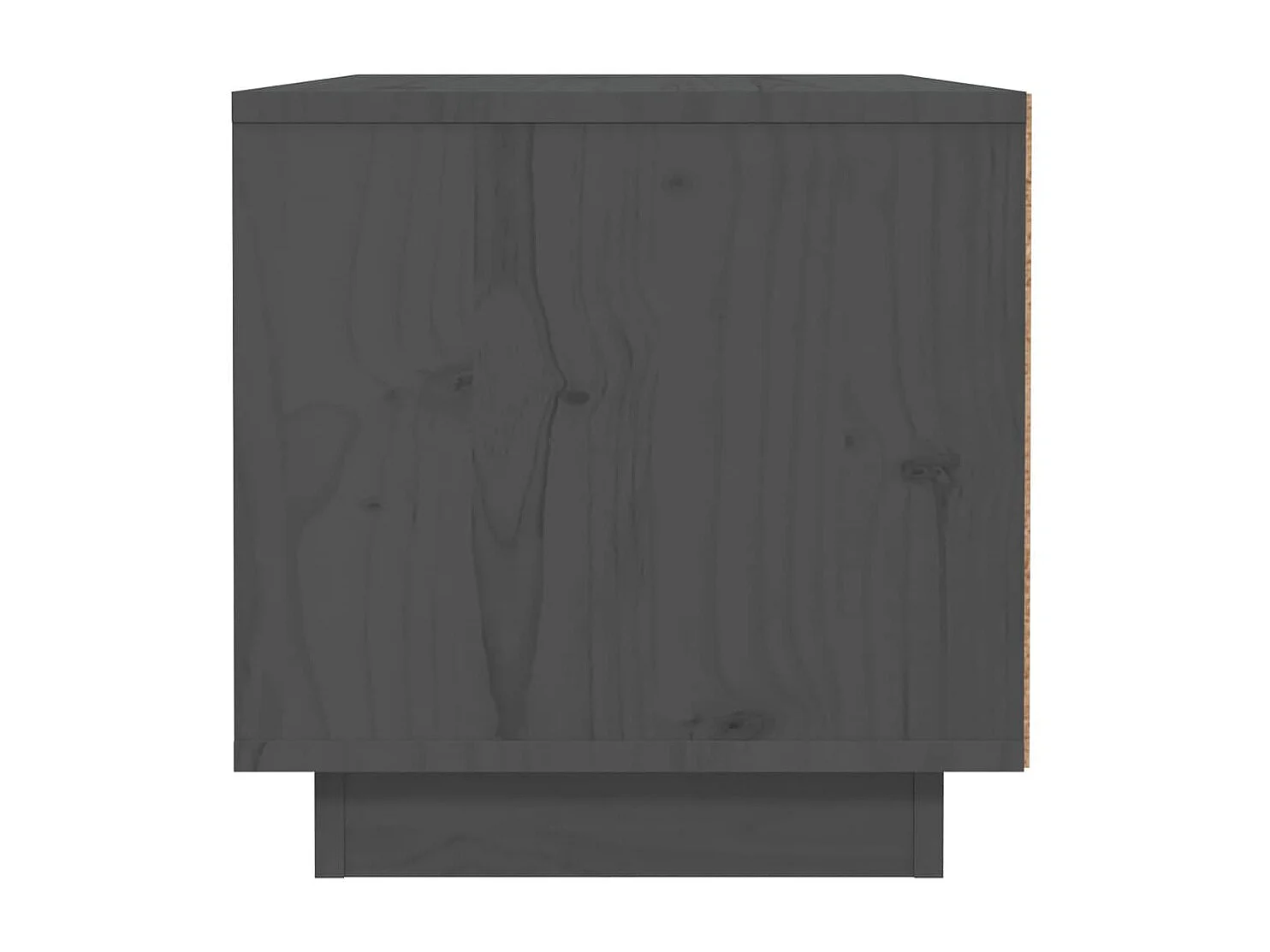 2er-Set Nachttische Nachtschrank Grau 40x34x35 cm Massivholz Kiefer -RN49818