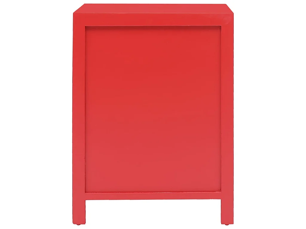 Nachttisch Nachtschrank Rot 38×28×52 cm Paulownia Holz -RN97344