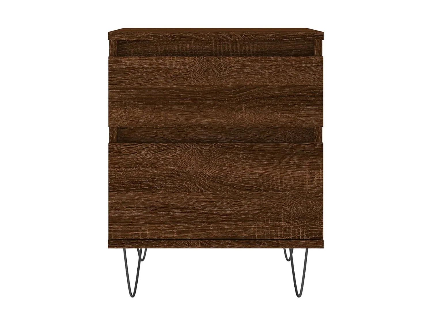 2er-Set Nachttische Nachtschrank Braun Eichen-Optik 40x35x50 cm Holzwerkstoff -RN84465