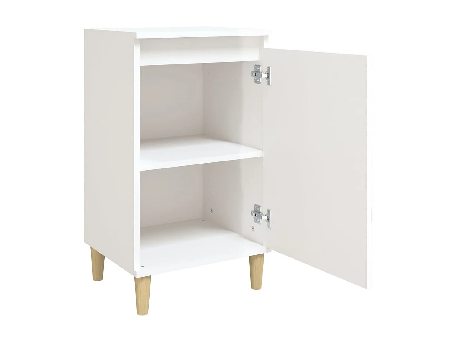 Nachttisch Nachtschrank Hochglanz-Weiß 40x35x70 cm Holzwerkstoff -RN28719